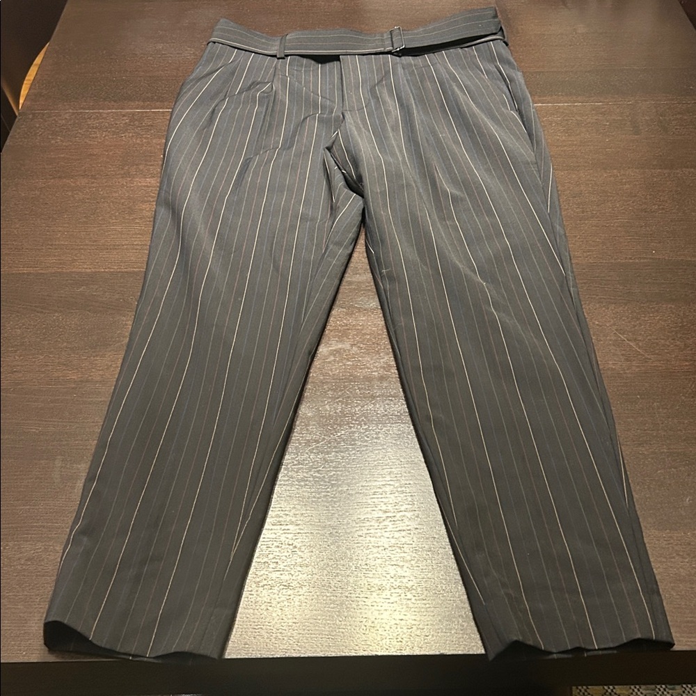 Men's Black Pinstripe Pants
